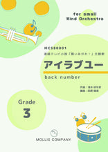 画像をギャラリービューアに読み込む, アイラブユー back number 吹奏楽